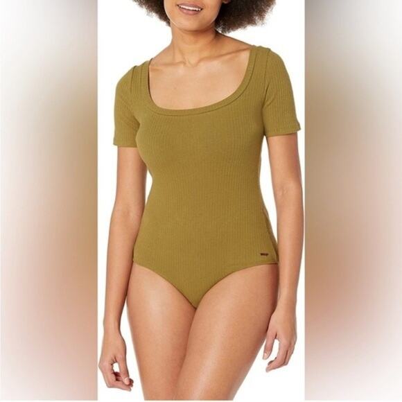 NWT n:PHILANTHROPY Langley Olive Green Ribbed Bodysuit Size S - Picture 8 of 11